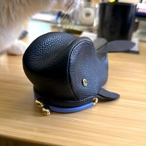 Kate Spade blue leather whale coin/lipstick/key satchel